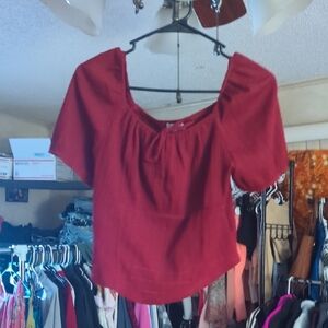 Lavender Moon Ruby Red Blouse